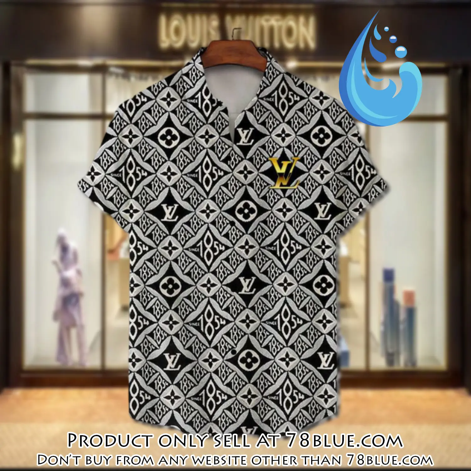 Lv louis vuitton luxury hawaiian shirt & short set lhs1199 78b0015106